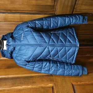 Columbia Coat Heavenly Hooded Jacket Omni Heat Teal Green Puffer Sz S